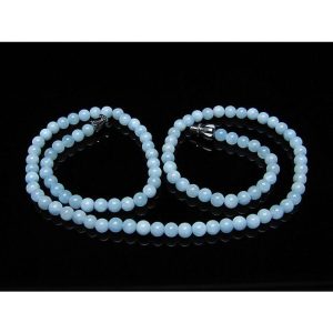 アクアマリン ネックレス  4mm t556-3449