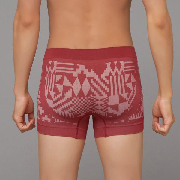 BODY WILD グンゼ ジオメトリック柄 立体成型 ボクサーパンツ 前閉じ メンズ GUNZE ボディワイルド - 画像 (4)