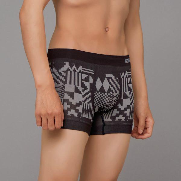 BODY WILD グンゼ ジオメトリック柄 立体成型 ボクサーパンツ 前閉じ メンズ GUNZE ボディワイルド - 画像 (6)