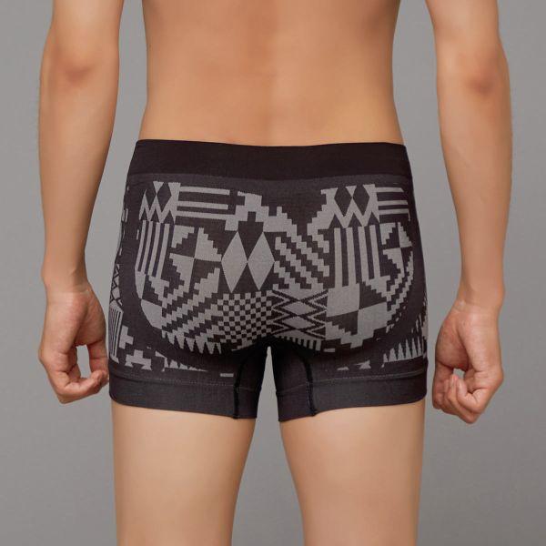 BODY WILD グンゼ ジオメトリック柄 立体成型 ボクサーパンツ 前閉じ メンズ GUNZE ボディワイルド - 画像 (7)