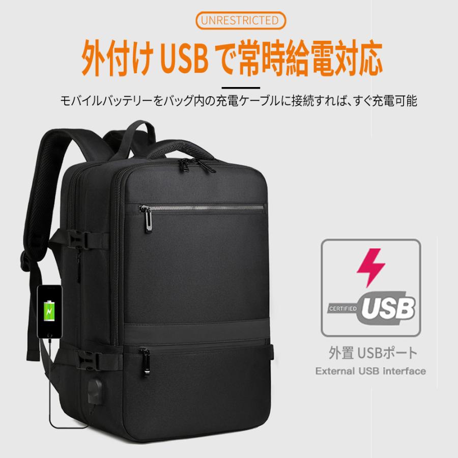 最新作 多機能 シンプル リユック 防水 撥水リュック 大容量ビジネスレジャー パック リュックサック ビジネス PC メンズ 大学生 17インチ バックパック