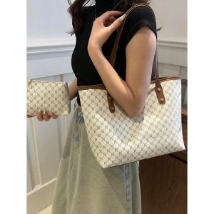 バッグ レディース トートバッグ クラシックで洗練されたトートバッグ付き長財布、エレガントな質感の女性バッグ、バレンタインデーのギ