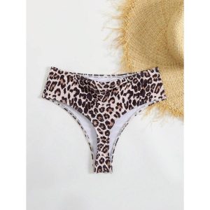 レディース 水着 ボトムス 女性用 トロピカル柄 & レオパード柄 セクシービーチウェア バレンタインデー