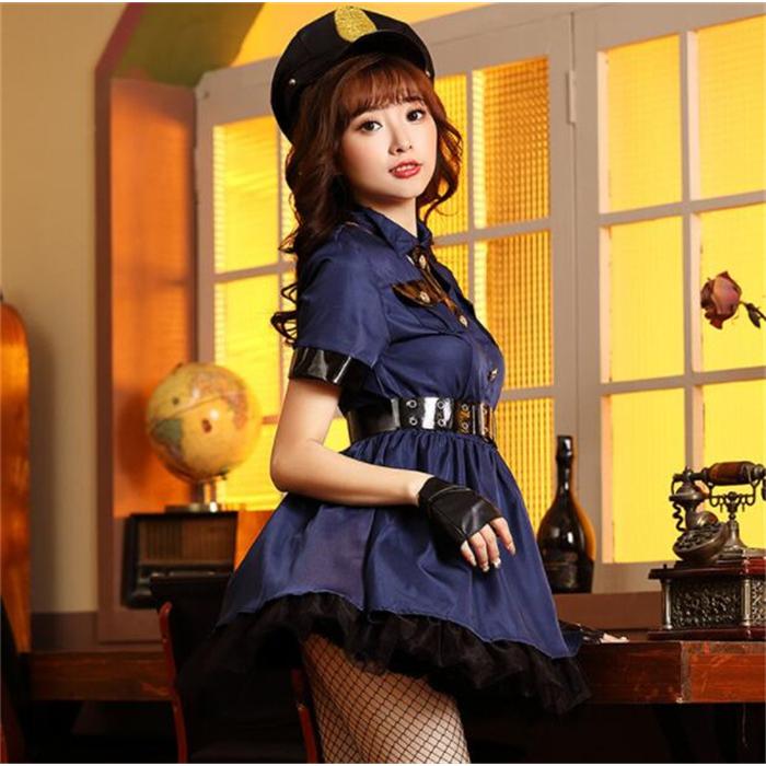 ハロウィンポリス コスプレ コスチューム 大人 コスプレ衣装 コス パンツ 制服 警察官 セクシーコスプレ ショットパンチ イベント 仮装 アダルトコスチューム - 画像 (4)