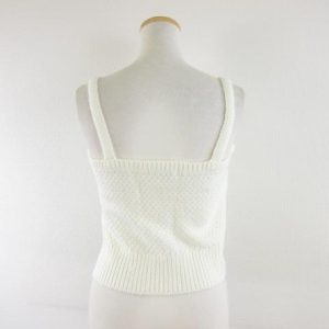 GLOBAL WORK グローバルワーク ケーブルニットキャミソール ショート丈 オフホワイト 白 F *A716 レディース