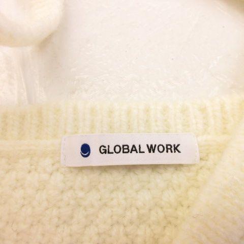 GLOBAL WORK グローバルワーク ケーブルニットキャミソール ショート丈 オフホワイト 白 F *A716 レディース - 画像 (2)