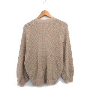 GLOBAL WORK グローバルワーク ニット カーディガン 長袖 Vネック シンプル M ベージュ /KT19 レディース