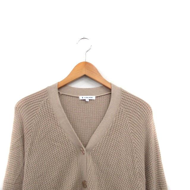 GLOBAL WORK グローバルワーク ニット カーディガン 長袖 Vネック シンプル M ベージュ /KT19 レディース - 画像 (3)