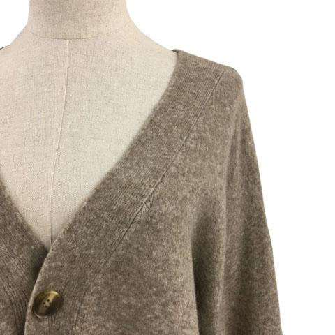 ROPE' PICNIC ロペピクニック ROPE Picnic カーディガン ニット Vネック 無地 ナイロン 長袖 38 茶 ベージュ ブラウン レディース