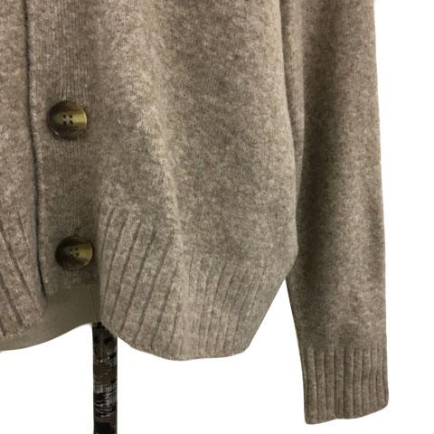 ROPE' PICNIC ロペピクニック ROPE Picnic カーディガン ニット Vネック 無地 ナイロン 長袖 38 茶 ベージュ ブラウン レディース - 画像 (2)