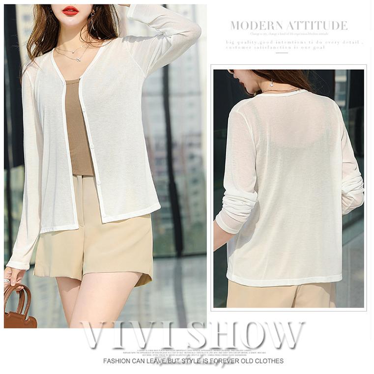 レディース トップス カーディガン シンプル ベーシック 着回し きれい 薄手 おしゃれ - 画像 (3)