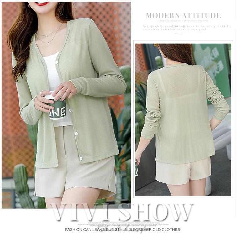 レディース トップス カーディガン シンプル ベーシック 着回し きれい 薄手 おしゃれ - 画像 (7)