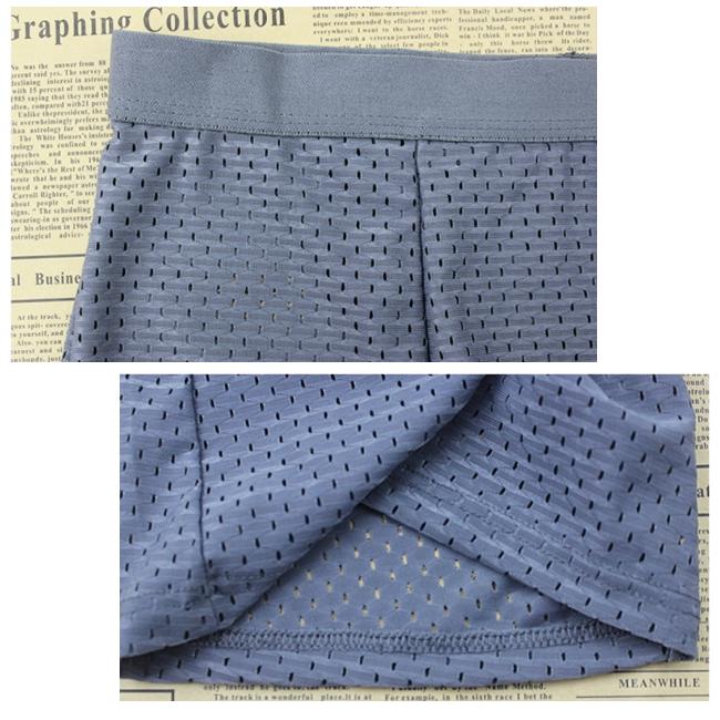 ボクサーパンツ メンズ 3枚組 メッシュ ロング パンツ シームレス ブリーフ 下着 インナー クール ドライ 吸汗 速乾 - 画像 (6)