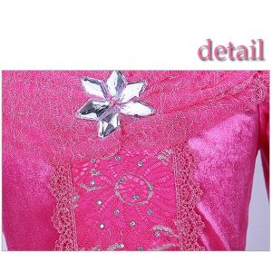 長袖 オーロラ ドレス 子供用 クリスマス ハロウィン 姫 コスプレ 衣装 仮装 パーティー コスチューム キッズ プリンセス オーロラ姫 お姫様 女の子 ディズニー