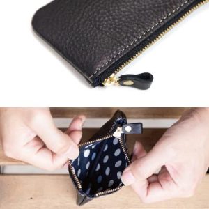 ふるさと納税 和泉市 【コインケース】ポーチ 小物入れ 小銭入れ 財布 本革 レザー ヌメ革【apo-10nns-BK】