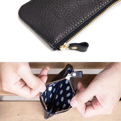 ふるさと納税 和泉市 【コインケース】ポーチ 小物入れ 小銭入れ 財布 本革 レザー ヌメ革【apo-10nns-BK】