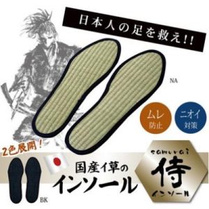 ふるさと納税 大木町 消臭い草インソール4足セットブラック　23cm　AA032