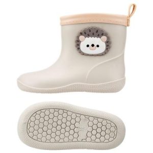 ふるさと納税 奈良市 キッズ ワッペン付きレインブーツ 14cm RIBTW14【ハリネズミ】 672125