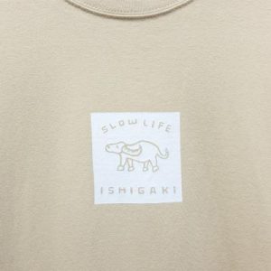 ふるさと納税 石垣市 オリジナルTシャツ slow life ishigaki tee【ナチュラルベージュ】【Lサイズ】