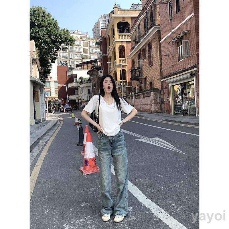 カットソー レディース 春 春服 トップス Tシャツ プルオーバー ブラウス 半袖 クルーネック 綿 汗染み防止 夏 - 画像 (8)