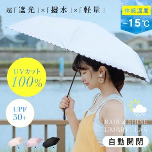 日傘  晴雨傘 折りたたみ傘 UVカット 新発売500円OFF 完全遮光 100% 超軽量 レディース メンズ 自動開閉 バイカラー 軽量傘 紫外線対策 日焼け対策 zk-kss05
