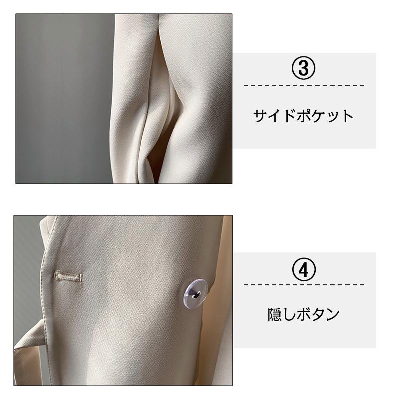 ホームアイホーム ベスト トップス カジュアル ナチュラル シンプル ブラック 大人 ジレ 体型カバー Vネック ノースリーブ 羽織り 通勤 オフィス きれいめ - 画像 (5)