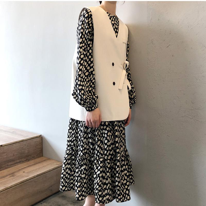 ホームアイホーム ベスト トップス カジュアル ナチュラル シンプル ブラック 大人 ジレ 体型カバー Vネック ノースリーブ 羽織り 通勤 オフィス きれいめ - 画像 (7)