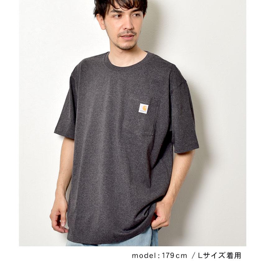 Carhartt カーハート 半袖Tシャツ メンズ レディース ワークウェア ポケット ショートスリーブ CARHARTT RN14806-K87 ブラック 黒 白 半袖