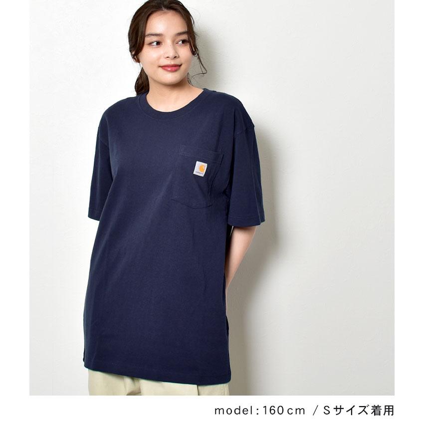 Carhartt カーハート 半袖Tシャツ メンズ レディース ワークウェア ポケット ショートスリーブ CARHARTT RN14806-K87 ブラック 黒 白 半袖 - 画像 (2)