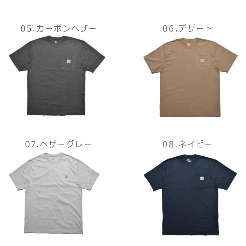 Carhartt カーハート 半袖Tシャツ メンズ レディース ワークウェア ポケット ショートスリーブ CARHARTT RN14806-K87 ブラック 黒 白 半袖 - 画像 (4)