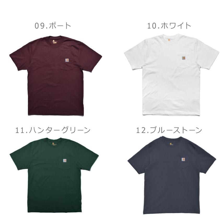 Carhartt カーハート 半袖Tシャツ メンズ レディース ワークウェア ポケット ショートスリーブ CARHARTT RN14806-K87 ブラック 黒 白 半袖 - 画像 (5)