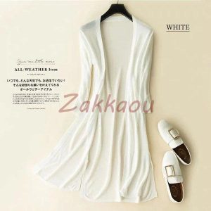 uvカットカーディガン レディース ロング丈 ニットカーディガン 薄手 細身 スリム 長袖ガウン 紫外線対策 冷房対策 日焼け防止 吸汗速乾 通気 きれいめ